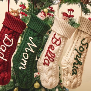 Personalized Christmas Stockings, Custom Knitted Stocking,Family Christmas Stockings,Custom Christmas Stocking with Name, Christmas Stocking