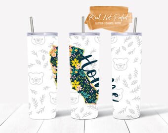 California Tumbler Wrap Sublimation 20 oz Skinny Straight