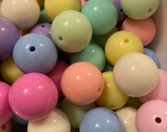 Various Colored Bubblegum Beads 2 -Acrylic, 20 mm