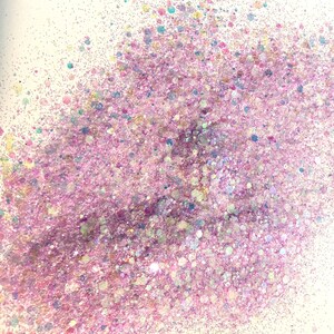 Fairy Dust Purple Pink Mix Polyester Glitter Hexagon Shaped Cut image 5