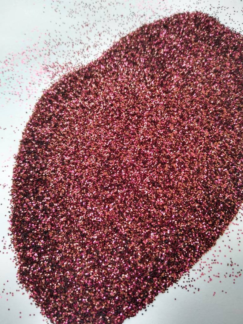 True Maroon Dark Red Brown Glitter Polyester Ultra Fine, Fine, or Coarse Size Hexagon Shape image 2