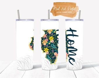 Illinois Tumbler Wrap Sublimation 20 oz Skinny Straight