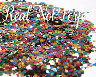 Rainbow - Chunky Polyester Glitter for Tumblers and Nail Art