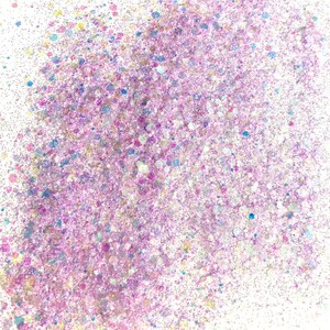 Fairy Dust Purple Pink Mix Polyester Glitter Hexagon Shaped Cut image 3