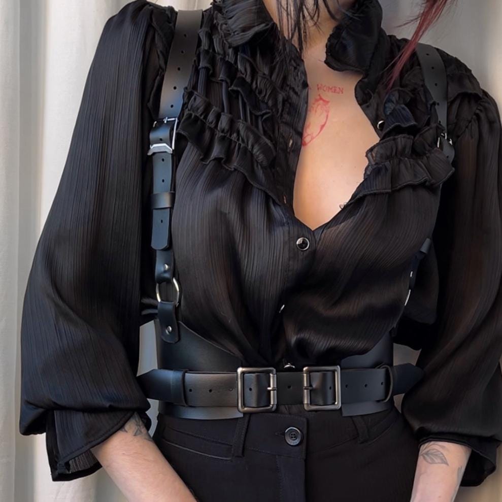 Adjustable Underbust Corset Harness | Corporate Goth Dark Academia