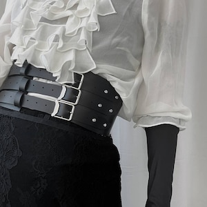 Gothic Vegan Leather Corset Belt: Steampunk Fashion Accessory