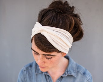 Twist stretch headband in Rose- New Garlands of Grace hair head band headwrap