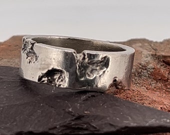 Weathered Plain Band. Wedding Ring, Thumb Ring or Just a Dress Ring.