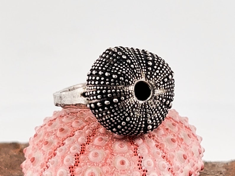 Sea Urchin Silver Ring image 1