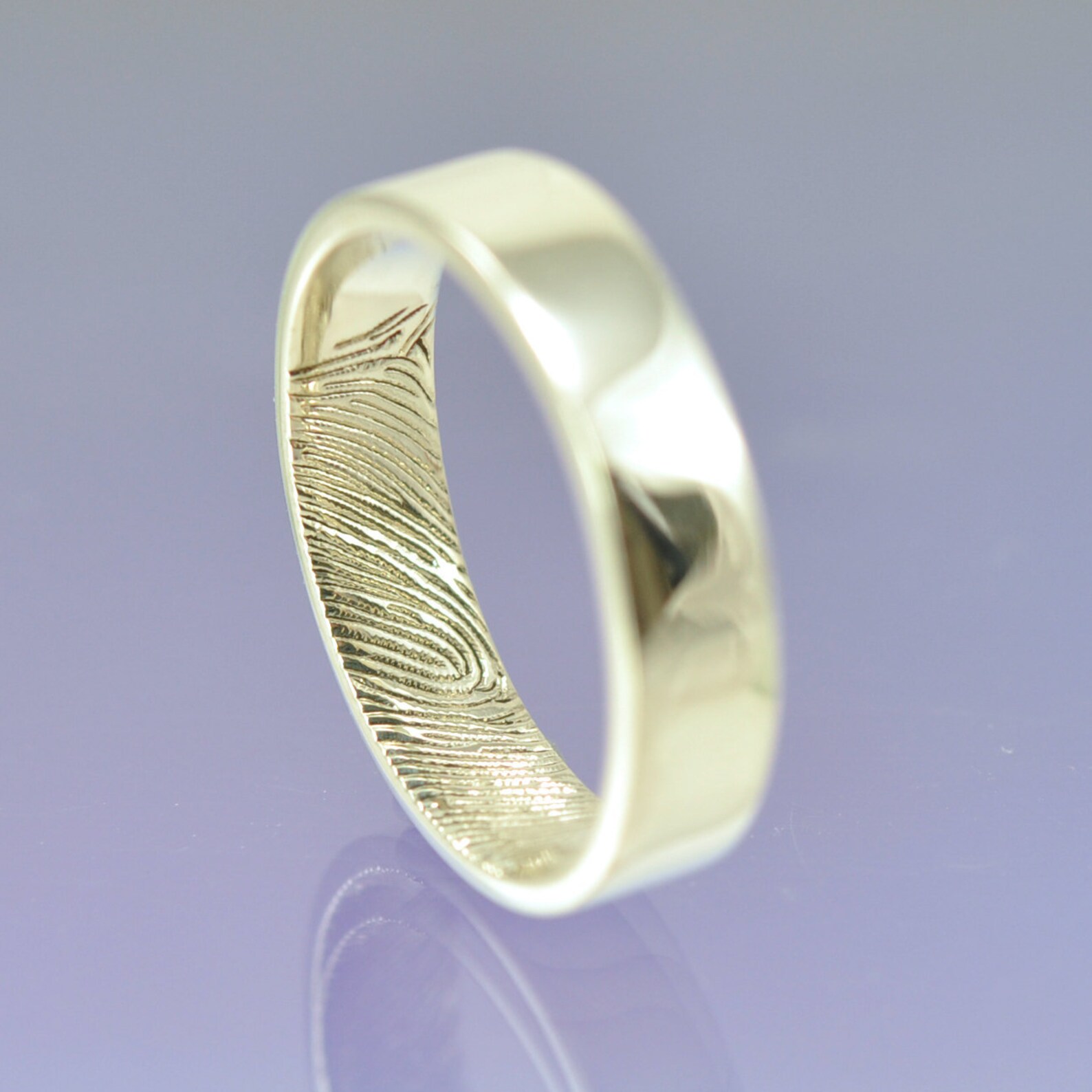 Personalised Fingerprint Ring. Custom wedding ring. Your print | Etsy
