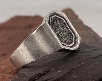 Fingerprint Ring Silver Signet