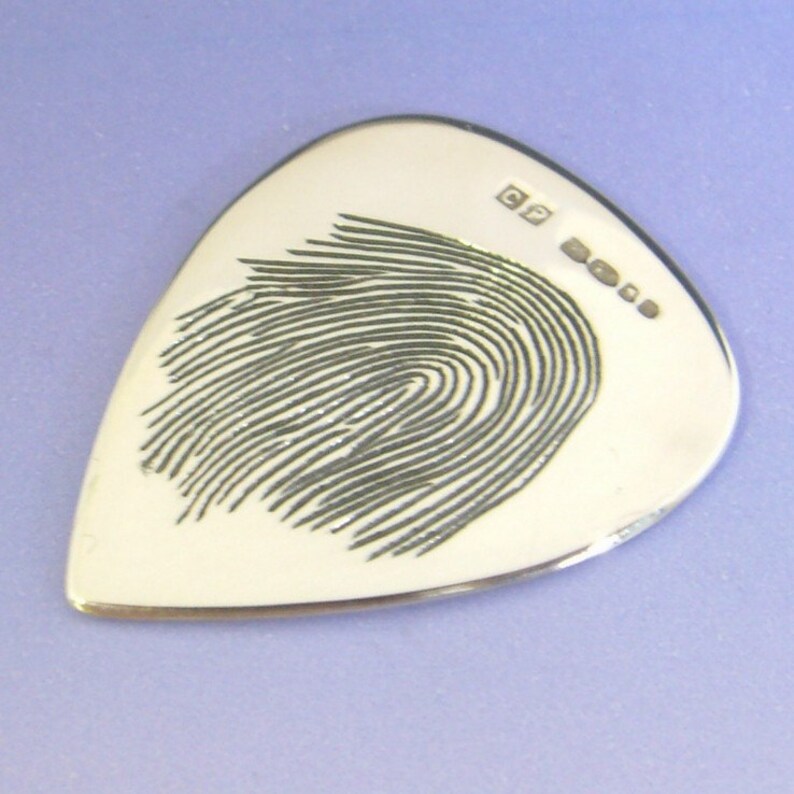 Personalised Fingerprint guitar plectrum pick. Your print Etsy