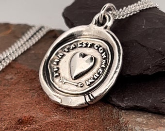 Steal My Heart Silver Necklace.
