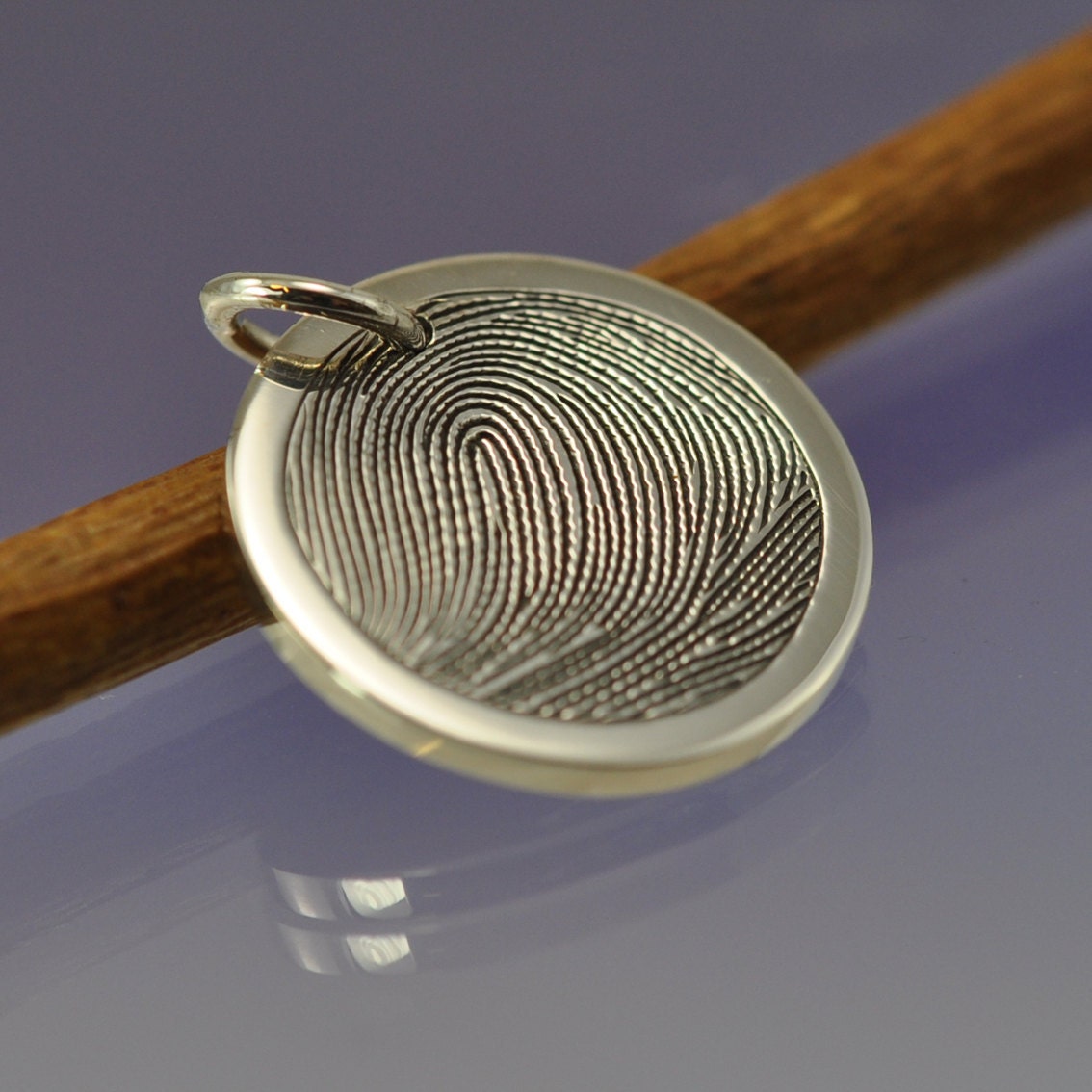 Personalised Fingerprint Charm. Your fingerprint hand engraved Etsy