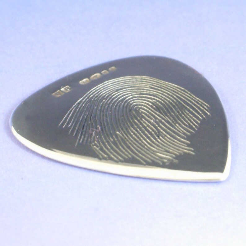 Personalised Fingerprint guitar plectrum pick. Your print Etsy