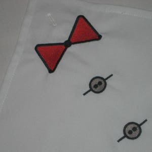 Buttonhole napkin for him, Gag gift for him, Dinner napkin with buttonhole, bow tie napkin, Valentine gift for man, or boy! Special Needs
