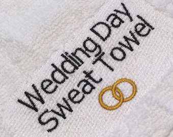 Wedding Sweat Towel, Gift for Groom, Wedding Day Gift, Gift from Best Man, Ships Fast amd free, cotton hand towel