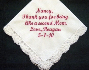 Someone Special,  Personalized Wedding Handkerchief, Ladies handkerchief 157S