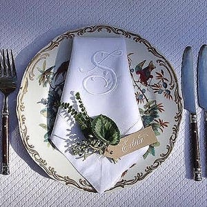 embroidered napkins, monogrammed napkin, birthday napkin, table decoration, cloth table napkin, wedding napkins Serviette.