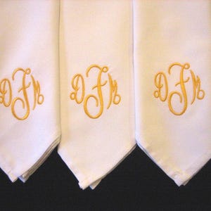 8 Monogrammed Napkins Set, Personalized Cloth Napkins, Custom Dinner Napkins, Wedding Table Decor, Hostess Gift, Home Dining