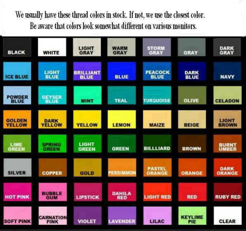 Puede incluir: Una tabla que muestra una variedad de colores de hilo, incluyendo negro, blanco, gris claro, gris c&aacute;lido, gris tormenta, gris, gris oscuro, azul hielo, azul claro, azul brillante, azul, azul pavo real, azul oscuro, azul marino, azul polvo, azul g&eacute;iser, menta, azul verdoso, turquesa, oliva, celad&oacute;n, amarillo dorado, amarillo oscuro, amarillo, lim&oacute;n, ma&iacute;z, beige, marr&oacute;n claro, verde lima, verde primavera, verde claro, verde, billar, marr&oacute;n, marr&oacute;n quemado, plata, cobre, oro, caqui, naranja pastel, naranja, naranja oscuro, rosa intenso, chicle, l&aacute;piz labial, rojo dalia, rojo claro, rojo, rojo rub&iacute;, rosa suave, rosa clavel, violeta, lavanda, lila, pastel de lima y transparente.