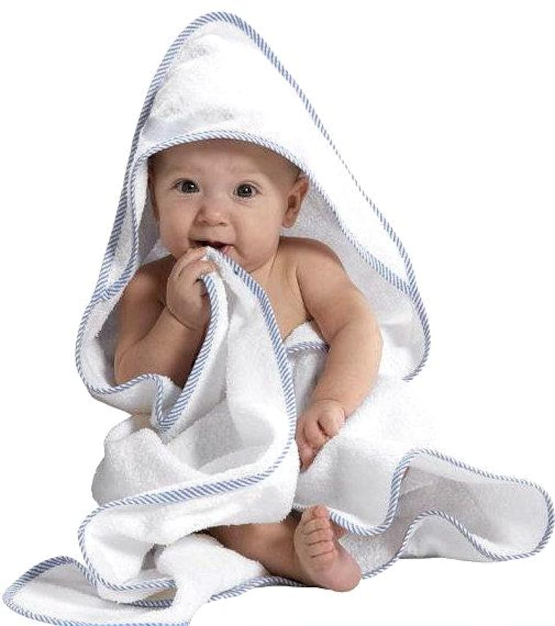 Block Printed Cotton Baby Terry/Hooded Towel 02
