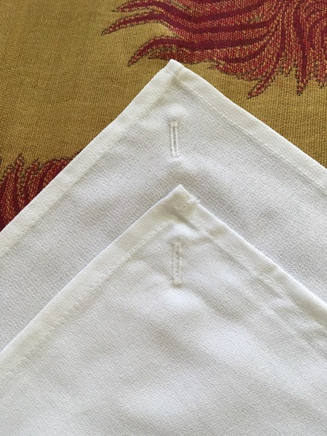 Buttonhole Dinner Napkins 12 Cotton Polyester Blend. No Etsy