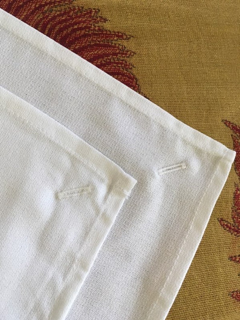 Buttonhole Dinner Napkins 2 Cotton Polyester Blend. No Etsy
