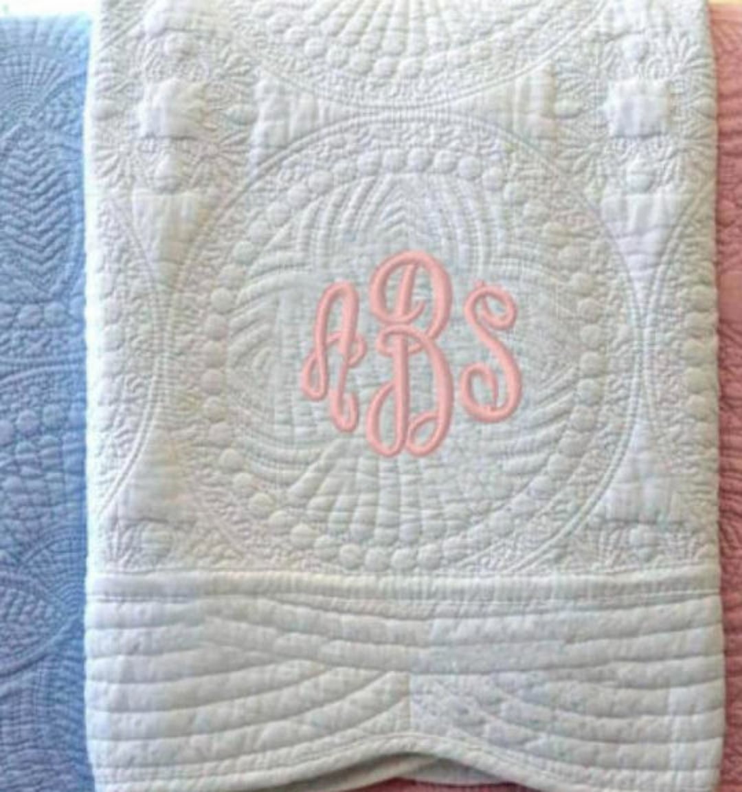 Personalized Baby Blankets, Monogrammed Baby Blanket With Embroidered Name, Super Soft Cotton