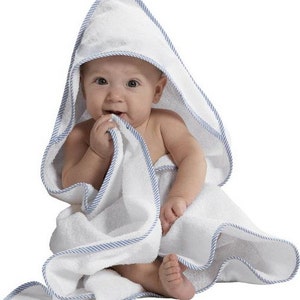 Baby Terrycloth Towel, Baby Hooded Baby Towel, Terrycloth Towel, Monogrammed Hooded Baby Towel image 1