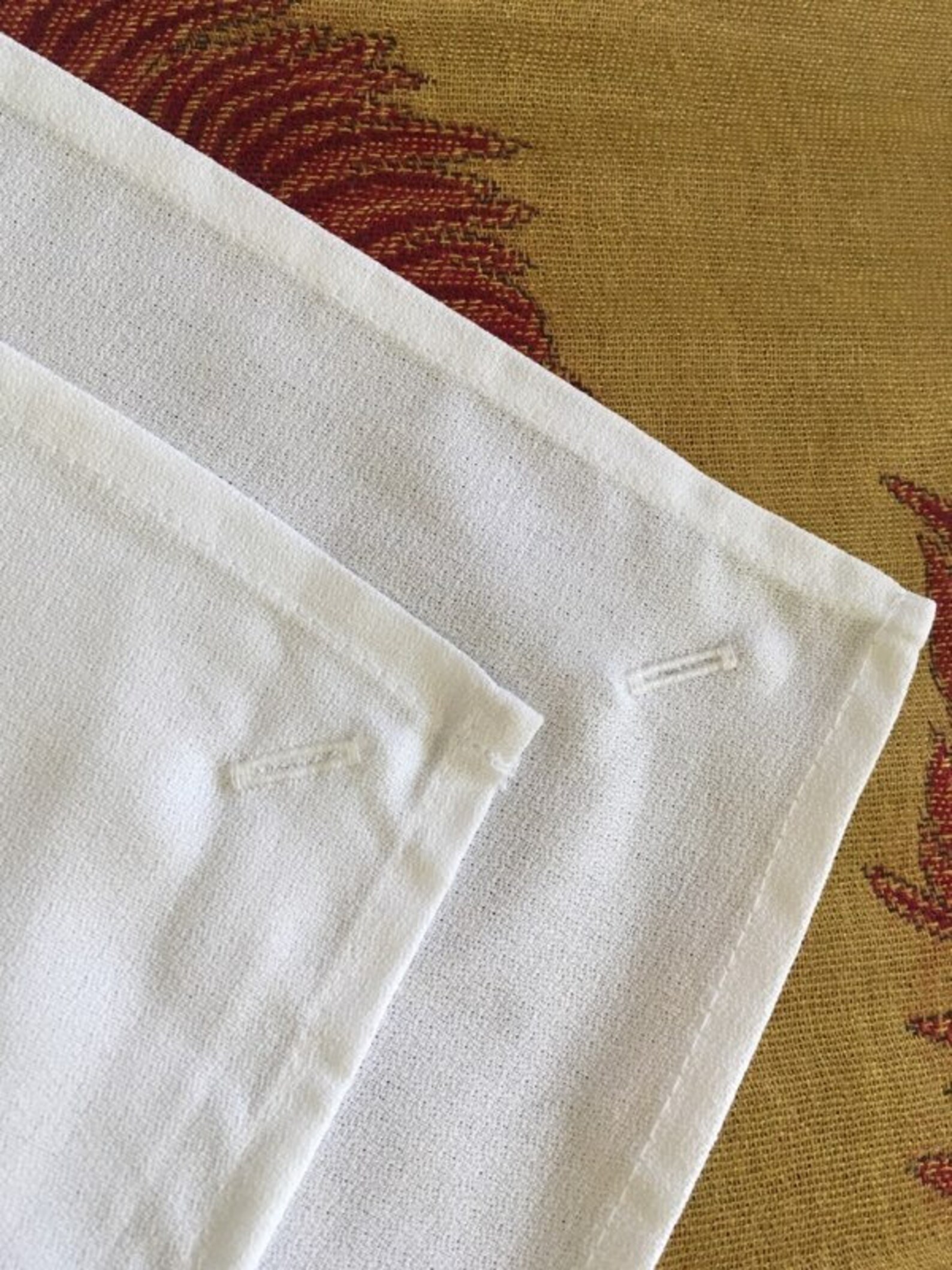 Buttonhole Dinner Napkins 6 Cotton Polyester Blend. No Etsy