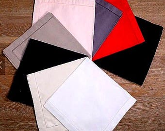 12 monogramed linen hemstitched napkins, choice of color, wedding napkin gift. Personalized napkins, DINNER, napkins