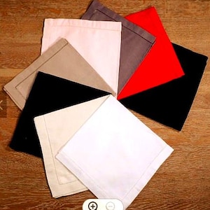 12 monogramed linen hemstitched napkins, choice of color, wedding napkin gift. Personalized napkins, DINNER, napkins