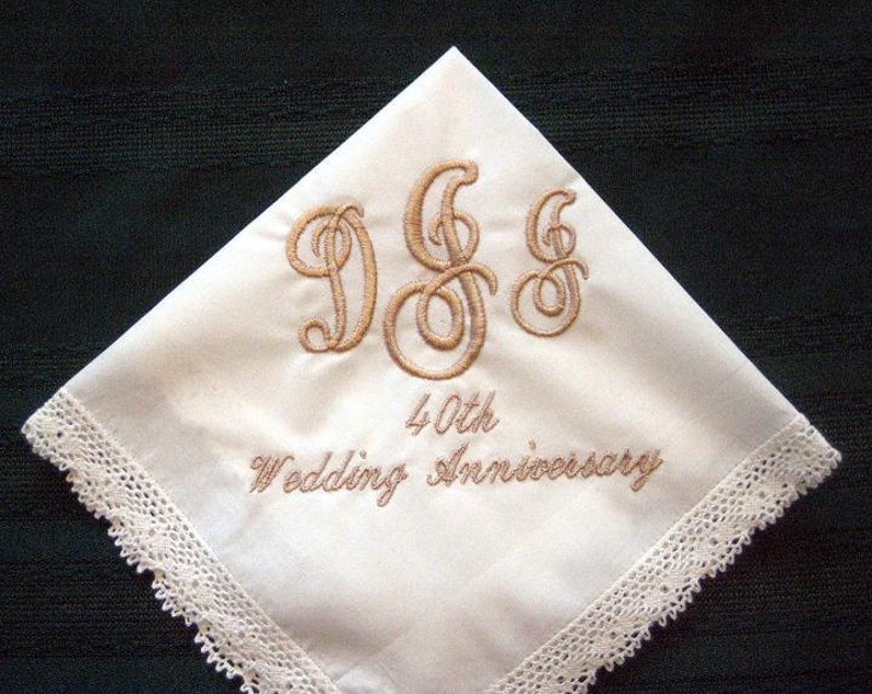 Ivory Handkerchief Personalized Anniversary Gift. With Free Etsy