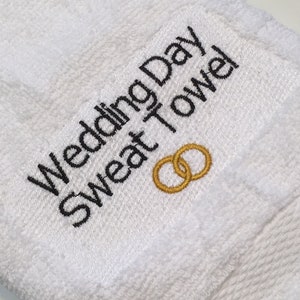 Wedding Sweat Towel, Gift for Groom, Wedding Day Gift, Gift from Best Man, Ships Fast amd free image 5