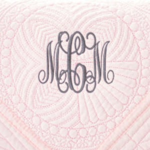 Personalized Baby Blankets,  Monogrammed Baby Blanket with Embroidered Name, Super Soft  Cotton Baby Quilt with Scalloped Edges, 36x46 In.