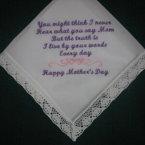 Mother Day Handkerchief 187S with FREE Gift Box and FREE shipping in the Us. image 1