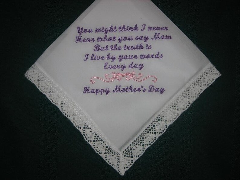 Mother Day Handkerchief 187S with FREE Gift Box and FREE shipping in the Us. image 1
