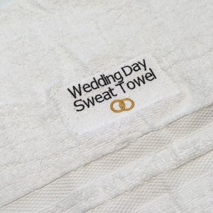 Wedding Sweat Towel, Gift for Groom, Wedding Day Gift, Gift from Best Man, Ships Fast amd free image 6