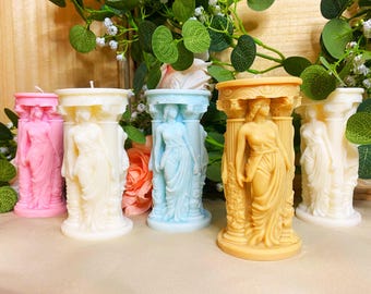 Greek Goddess Handmade  Soy Candle | Classical Statue Candle | Handmade Home Decor | Mythology Gift | Gift for Her | Aesthetic Home Decor