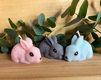 Honey Bunny Sojawachs-Kerze | Handgemachte Kaninchen Kerze | Niedliches und wunderliches Tierdekor | Geschenk für Kaninchenliebhaber