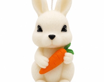 Cute Handmade Bunny Candle | Soy Wax | Rabbit Candle | Spring Home Decor | Baby Shower | Gift for Her | Nursery Decoration