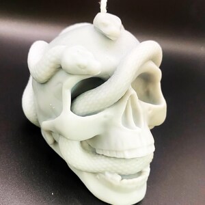 Skull & Snakes Soy Wax Candle: Esoteric Pagan Altar Decor