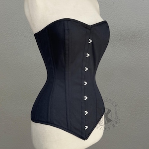 Heavy Duty Double Steel Boned Costume Corset Women&#39;s Overbust Waist Trainer Twill Cotton Corset
