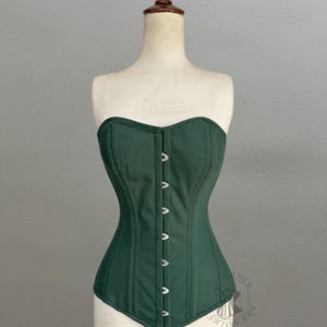Women&#39;s Overbust Waist Trainer Twill Cotton Corset Heavy Duty Double Steel Boned Costume Corset