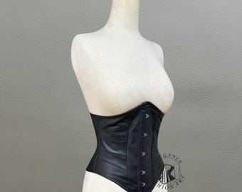 Hochleistungs-Stahl ohne Knochen Korsett Damen Unterbrust Taille Trainer Lederkorsett