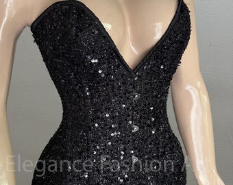 Corsé de disfraz resistente con varillas de acero para mujer, corsé de moda para entrenar la cintura sobre el busto, corsé negro elegante