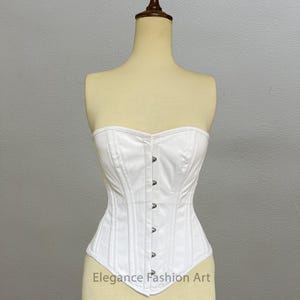 Women&#39;s Overbust Cotton Corset Heavy Duty Steel Boned Waist Trainer Corset