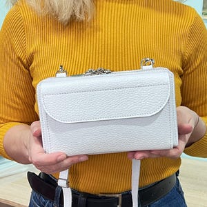 Personalized Handmade Leather Dual Zipper Around Travel Wallet Purse, Leather Crossbody Wallet Bag iPhone 11 -  17, Air, Pro, Max, Double Long Shoulder Phone Purse: Travel Organizer