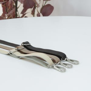 Leather Adjustable Shoulder Strap, Custom Leather Strap, Narrow Crossbody Strap 0,5 Wide, Detachable Bag Handle, Replacement Purse Strap